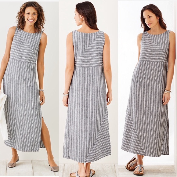 jjill long linen dresses